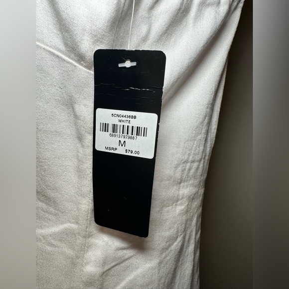 NWT bebe White Rhinestone Logo Bodycon Mini Dress Y2K Glam Stretch club sexy M - Picture 9 of 11